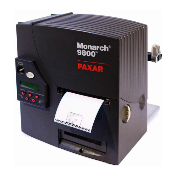 Paxar Monarch 9800 Product Manual