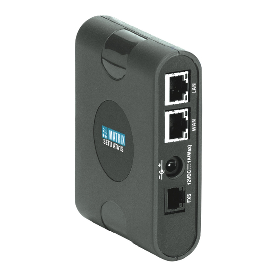 Matrix SETU ATA1S Quick Start Manual