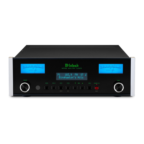 McIntosh MR89 Owner's Manual