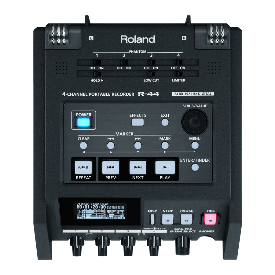 Roland Edirol R-44 Specifications