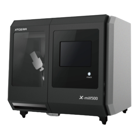 XTCERA X-MILL 500 5-Axis Milling Machine Manuals