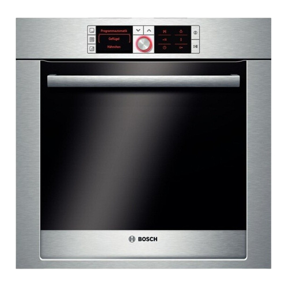 Bosch HBG38B9 0 Series Instruction Manual