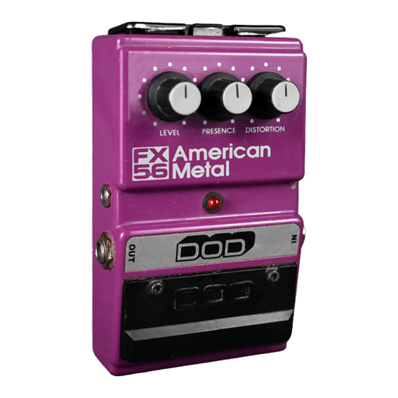 DOD FX56 American Metal Instruction Manual