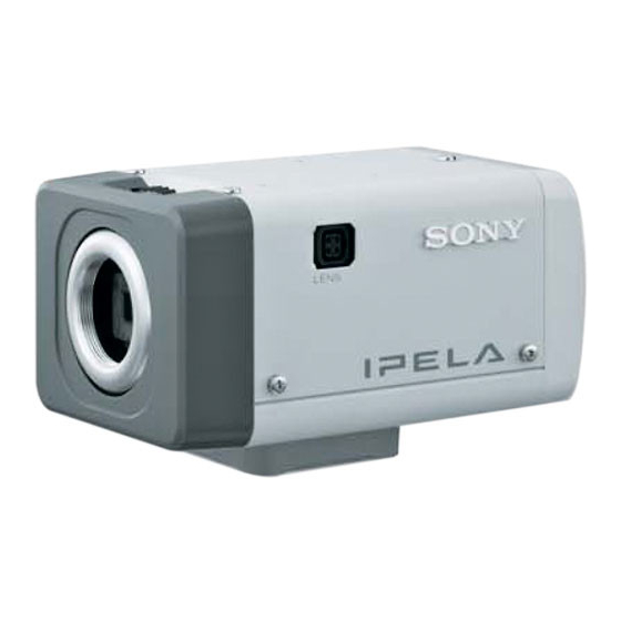Sony SNC-CS11 - IPELA Network Camera Manuals