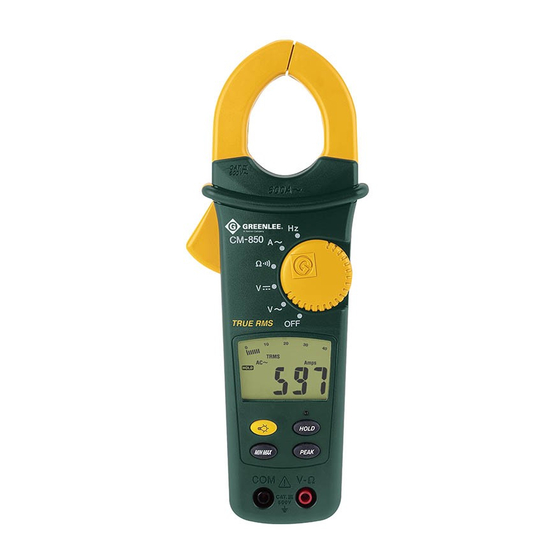 Greenlee CM-850 Instruction Manual