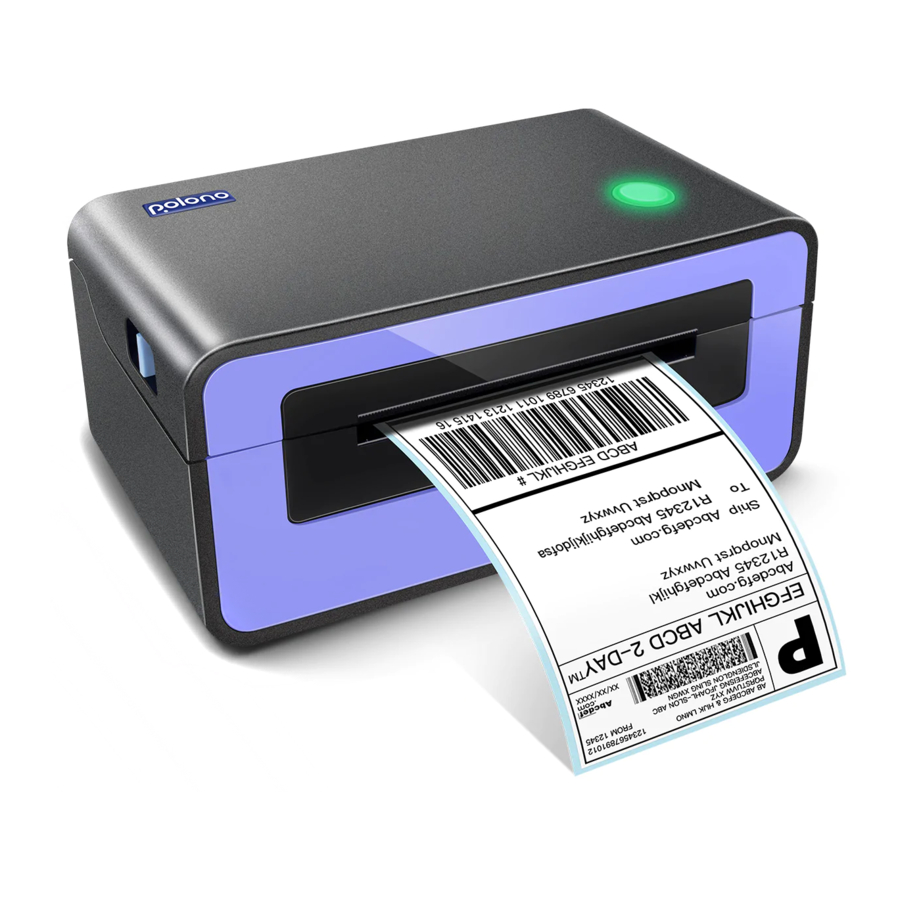 Polono PL60 Logistics Label Printer User Guide