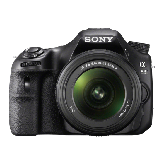 SONY SLT-A58K SERVICE MANUAL Pdf Download | ManualsLib