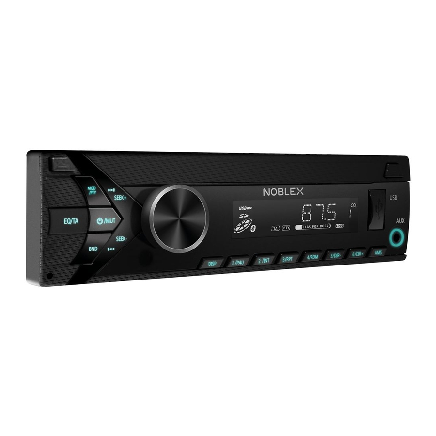 User Manuals: Noblex NXR1009 Car Stereo System