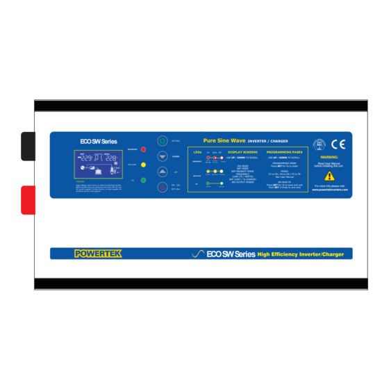 User Manuals: PowerTek ECO SW Series Inverter Charger