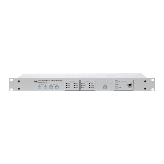 BDI AES-403 Manuals