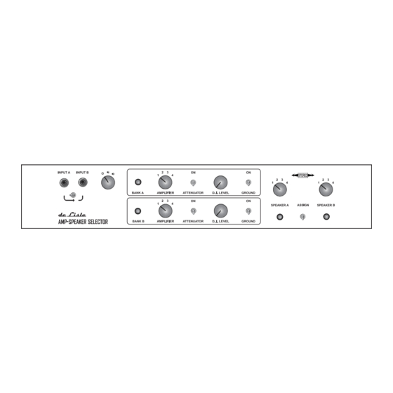 De Lisle Amp-Speaker Selector 8x8 Stereo Deluxe Manual