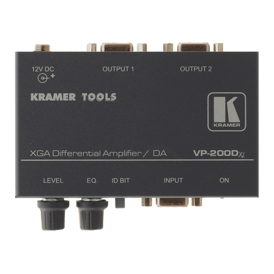 Kramer VP-200Dxl User Manual