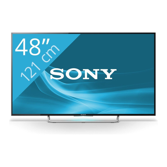 Sony BRAVIA KDL-48W705C Startup Manual