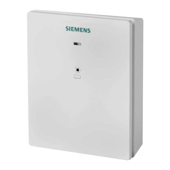 Siemens RCR114.1 Manuals