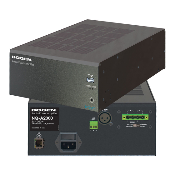 Bogen NYQUIST NQ-A2300 Installation And Use Manual