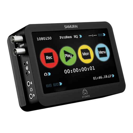 User Manuals: Atomos Samurai Hard Disk Recorder