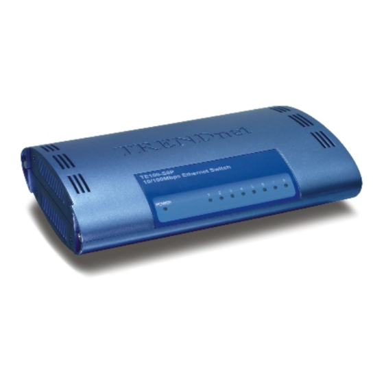 TRENDnet TE100-S5P+ Guía Del Usuario