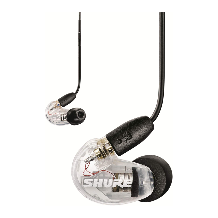 Shure Sound Isolating SE215 Manual