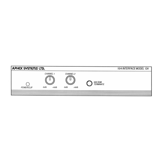 Aphex 124A Owner's Manual