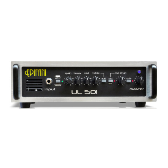 Epifani UL501 Instructions Manual