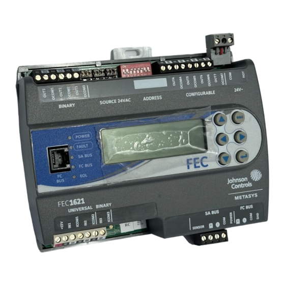 Johnson Controls FEC1611 Installation Instructions Manual