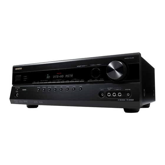 Onkyo TX-SR508 Quick Setup
