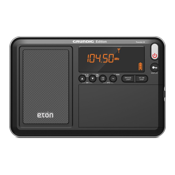 Eton TRAVELER III Owner's Manual