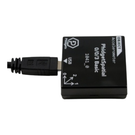 Phidgets PhidgetSpatial 0/0/3 Basic Manual