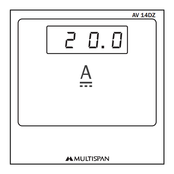 MULTISPAN AV-14DZ Operating Manual