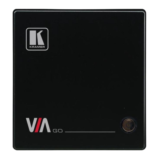 Kramer VIA GO Quick Start Manual