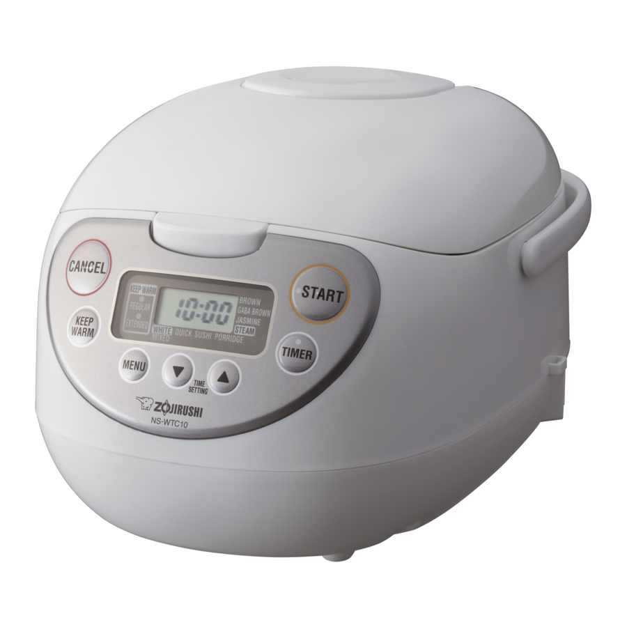 Zojirushi Micom NS-WTC10 - Rice Cooker Manual