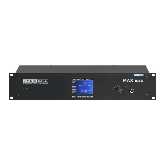 Dateq Musicall MAX8.8 User Manual