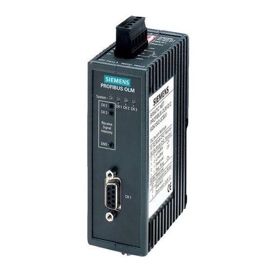 Siemens SIMATIC NET PROFIBUS OLM/G11 Description And Operating Instructions
