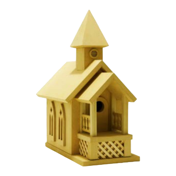 American Original Dollhouse Prairie Church Birdhouse Kit Assembly Instructions Manual