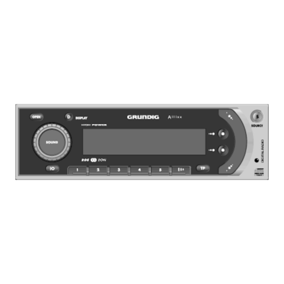 Grundig Allixx SCD 5410 DAB GHN0400 Manuals