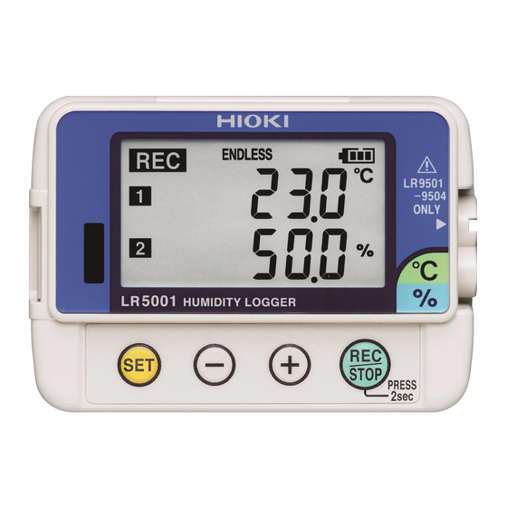 Hioki lr5001 Instruction Manual