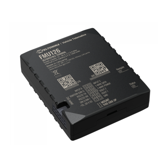 Teltonika FMU126 Manuals