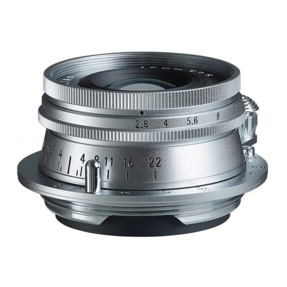 VOIGTLANDER M Aspherical 8.F2 40mm HELIAR Instruction Manual