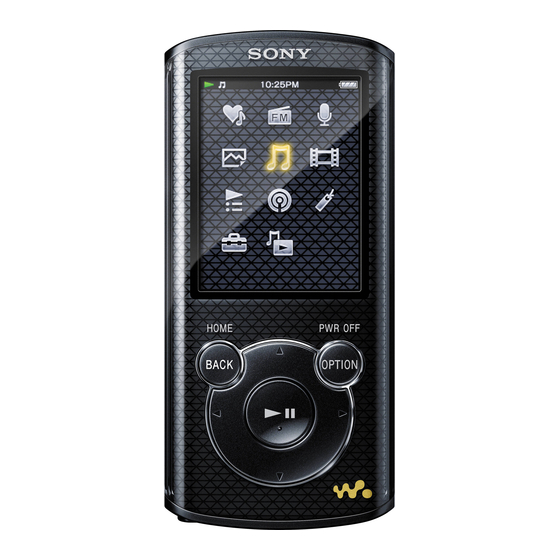 Sony MP3 Player Manuals