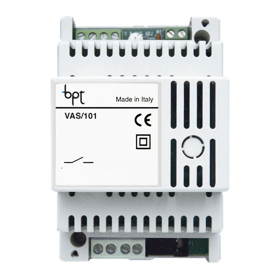Bpt VAS/101 - Power Supply Installation Manual