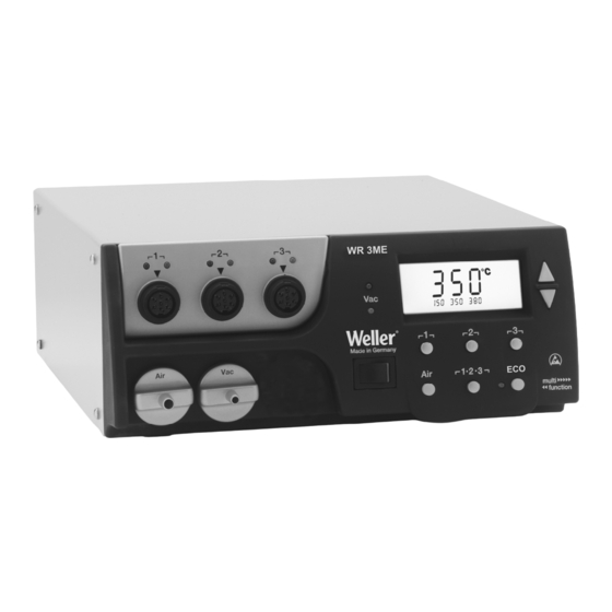 Weller WR 3ME Operating Instructions Manual