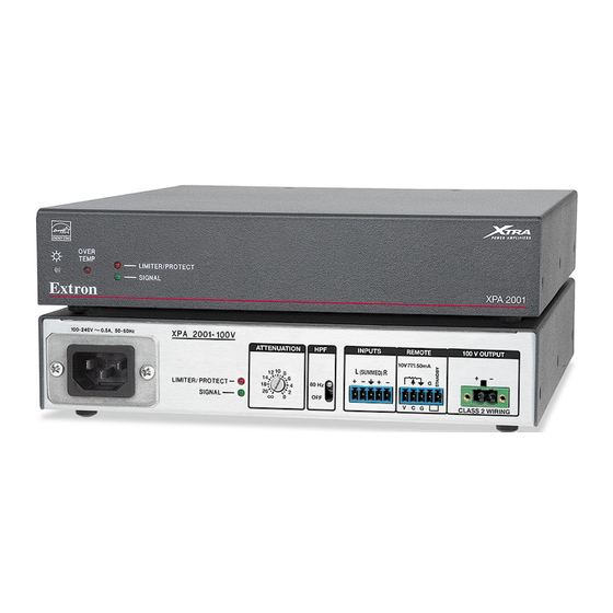 Extron electronics HPA 2001-100V Specifications