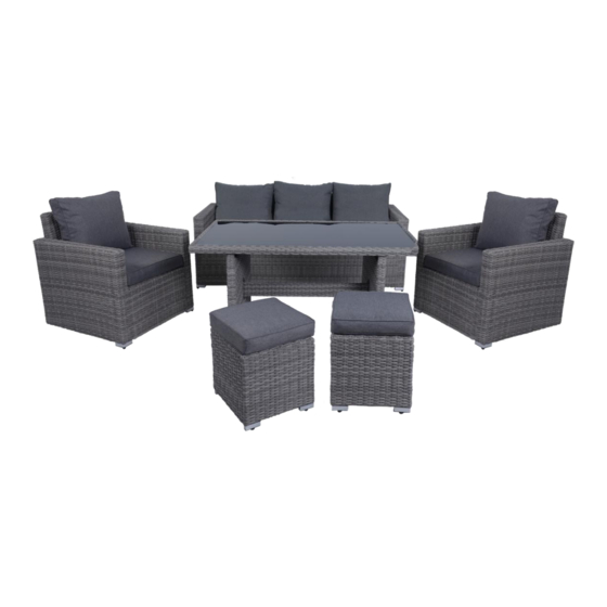Living & Co Wicker Catalunya Low Dining Setting Manuals