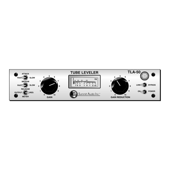 Summit Audio TLA-50 Operation Manual