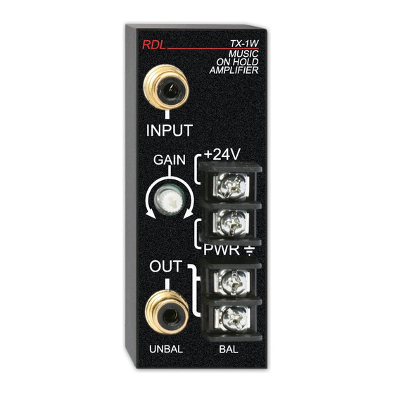 RDL TX-1W User Manual