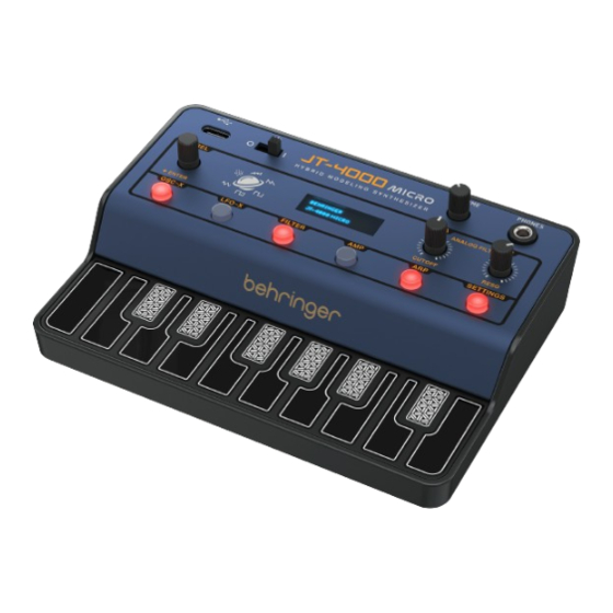 Behringer JT-4000 Microsphere Installation Manual