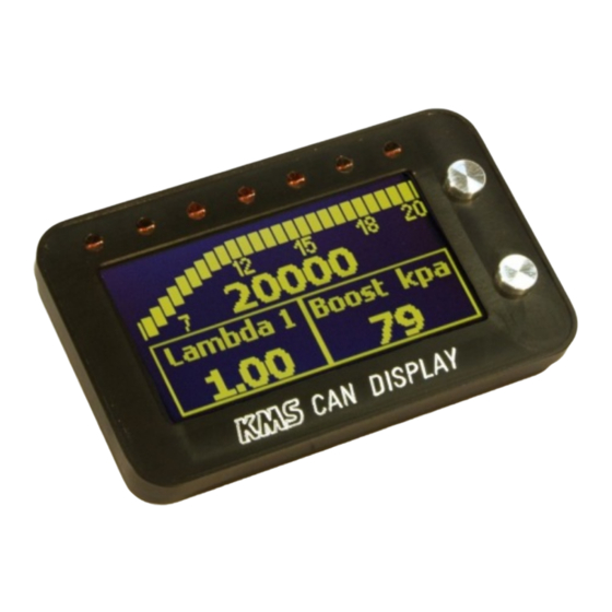 KMS CAN display Manuals