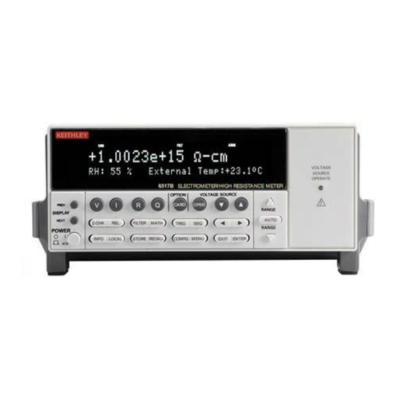 Tektronix Keithley 6517B Reference Manual