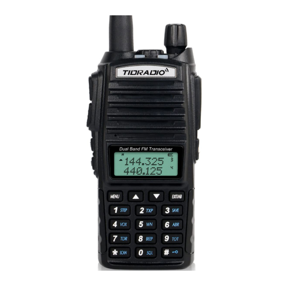 TIDRADIO UV82 Programming Manual