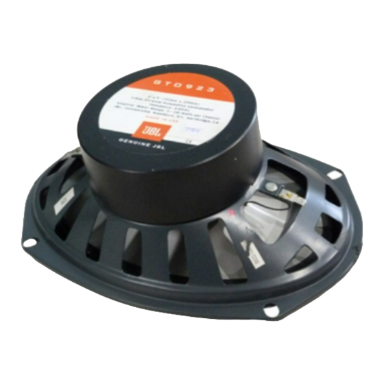 JBL GTO422 Owner's Manual